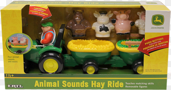 ertl company john deere animal sounds hay ride - heuwagen mit lustigen tiergeräuschen toys/spielzeug