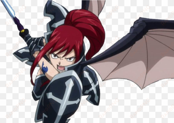 erza scarlet black wing armor wallpaper - erza attaque