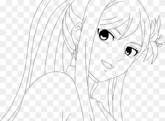 erza scarlet drawing easy - line art