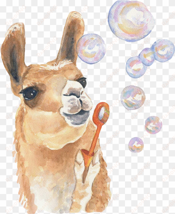 escapades of a mama llama - llama watercolor