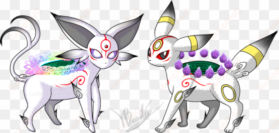 espeon and umbreon png clipart free stock - umbreon and espeon base