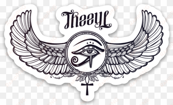 eu eye of horus die cut sticker - egyptian symbol tattoo drawings