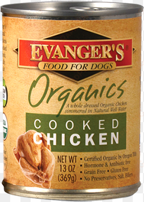 Evanger's Can Dog Food Cooked Chicken 13 Oz - Evanger's Evanger's Organic Turkey/potato Canned Dog transparent png image