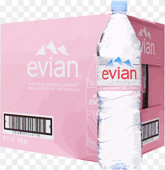 evian water 12pk/1l - evian natural mineral water 1.5 litre (pack