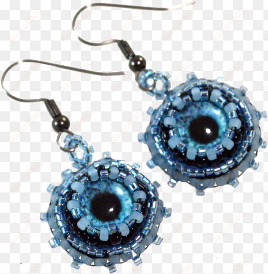 evil eye earrings in blue twisted pixies - earring