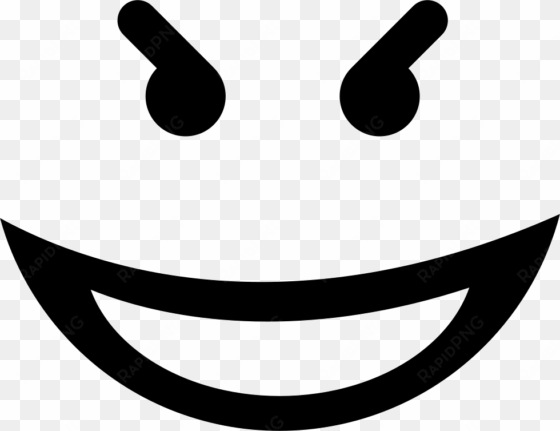 evil smile square emoticon face comments - evil smile png