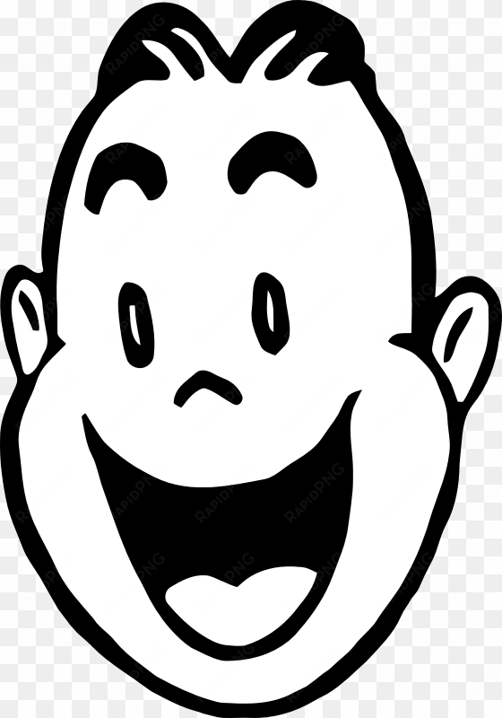 excited face clip art - happy man face drawing