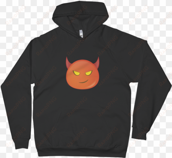 expressive red devil emoji unisex pullover hoodie - you can't think and hit
