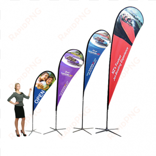 extra-large teardrop flag - single-sided graphic only