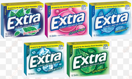 extragum - wrigley's extra sugarfree gum, spearmint - 15 piece