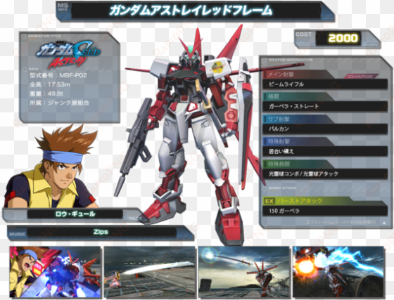 exvsfb astrayredframe - gundam astray red frame pilot