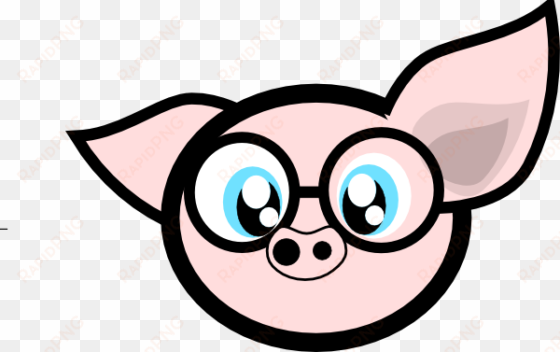 Eye Clip Pig Svg Royalty Free Stock - Pig With Glasses Clipart transparent png image