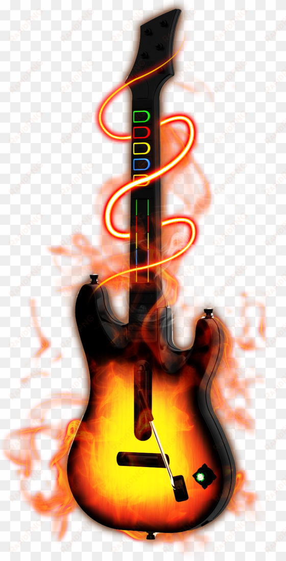 , f - guitarra electrica con fuego png
