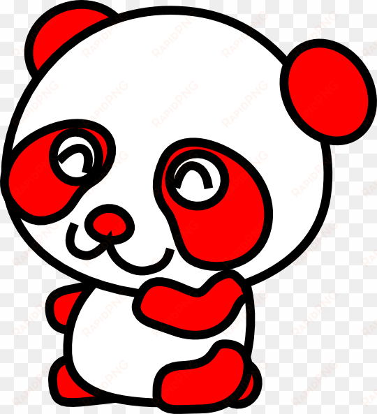 face clipart red panda - red and white panda