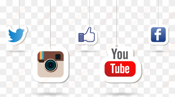 facebook instagram and twitter logo png download - social media channel png