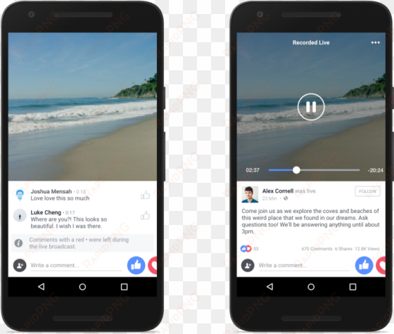 facebook live streaming feature - facebook live android