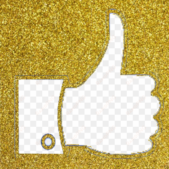 facebook thumb, facebook like, vector, gold colour - like gold png