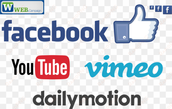 facebook youtube vimeo and dailymotion text logos free - youtube vimeo dailymotion
