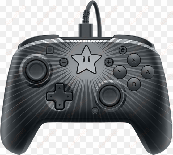Faceoff™ Wired Pro Controller- Star Mario - Nintendo Switch Faceoff Wired Pro Controller transparent png image