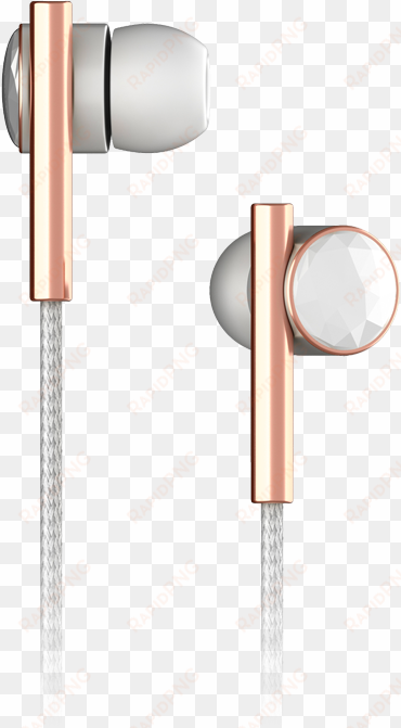 faceted ceramic & rose gold - caeden linea nº2 in ear headphones-faceted ceramic