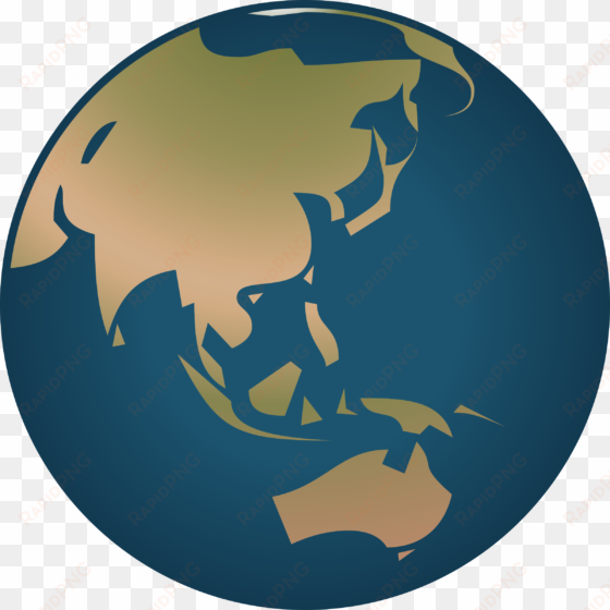 facing asia and australia big image png - globe simple