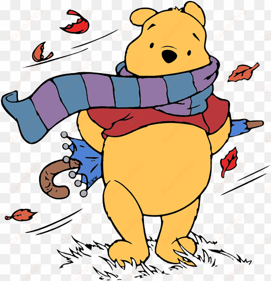 fall clipart windy pencil and in color fall - winnie the pooh windy