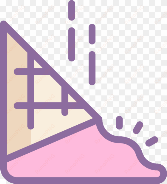 fallen ice cream cone icon - ice cream