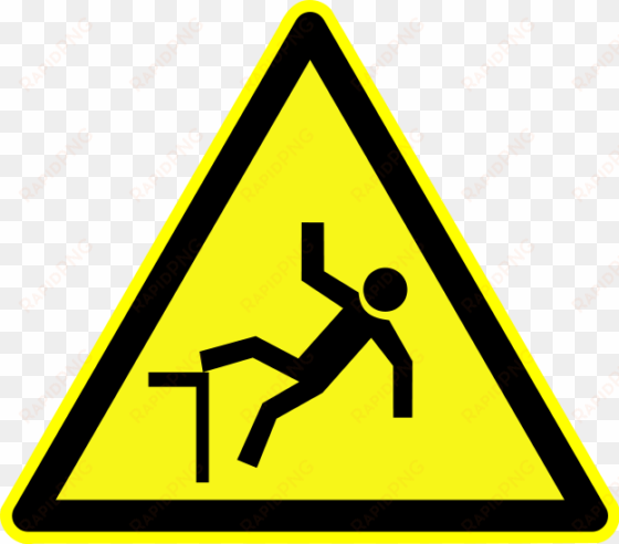 falling man sign - trip hazard warning sign