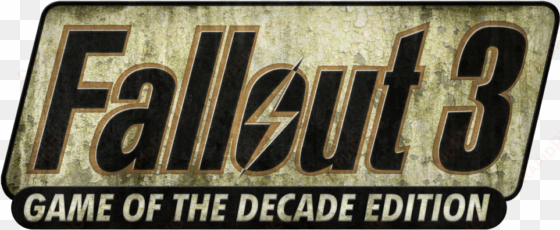 fallout 3 logo png jpg black and white download - fallout 3 goty + fallout: new vegas ultimate edition