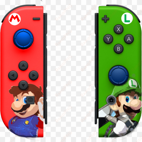 fan artmario & luigi - nintendo switch joy con mario and luigi