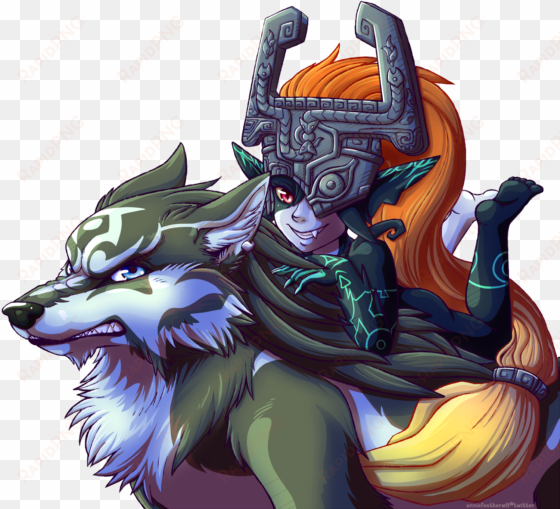 fan - legend of zelda link and midna