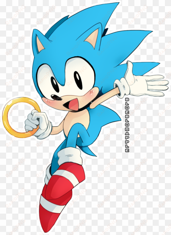 fanart classic by blueblurapple - cute sonic fan art