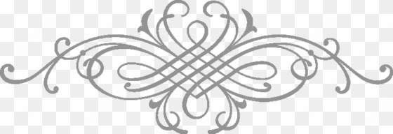 fancy grey line - gray swirl design png
