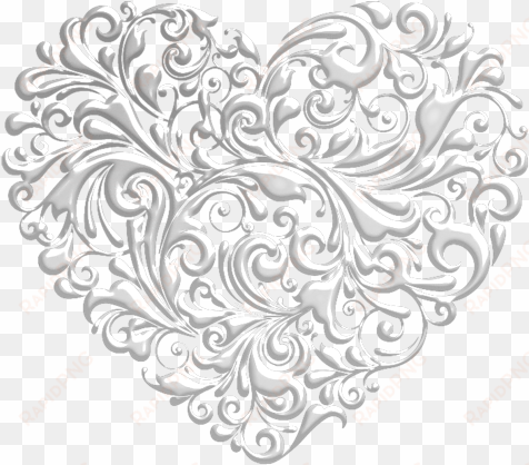 «fancy hearts heart 7 scrap and tubes » on yandex - transparent fancy black heart png