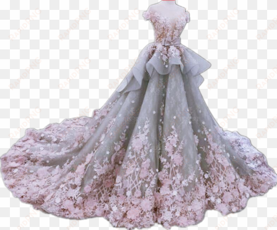 fancy noble luxurious heavy beading wedding dress ball - pink ball gown wedding dress png