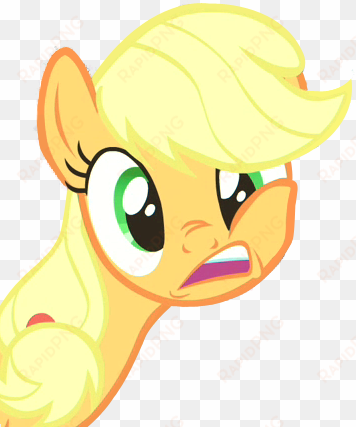 fanmade applejack transparent weird expression - my little pony transparent