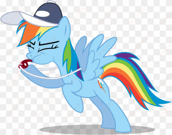 fanmade rainbow dash blowing whistle vector - my little pony rainbow dash scotolo