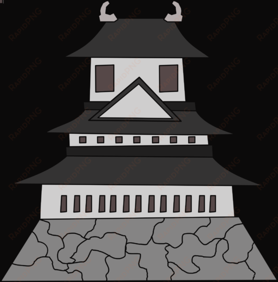 far eastern building japanese castle vector clipart - architecture