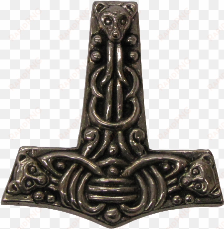 faroese thor's hammer pendant necklace - cross