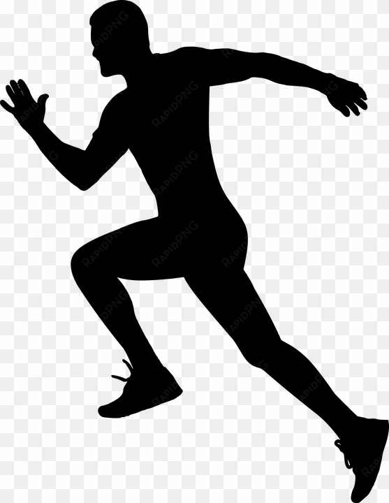 fast clipart running man - silhouette of someone running