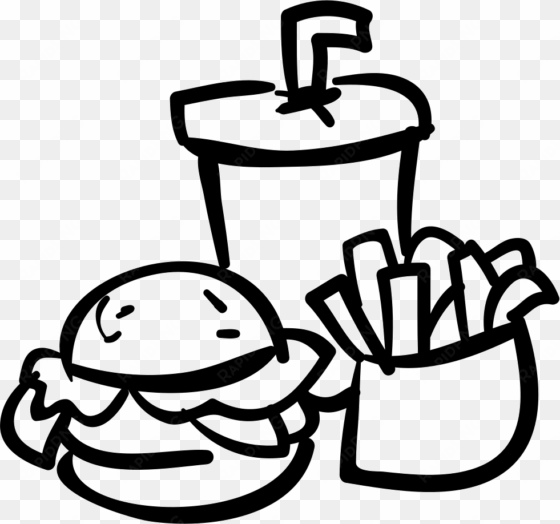 fast food burger drink and fries comments - food and drink icon png