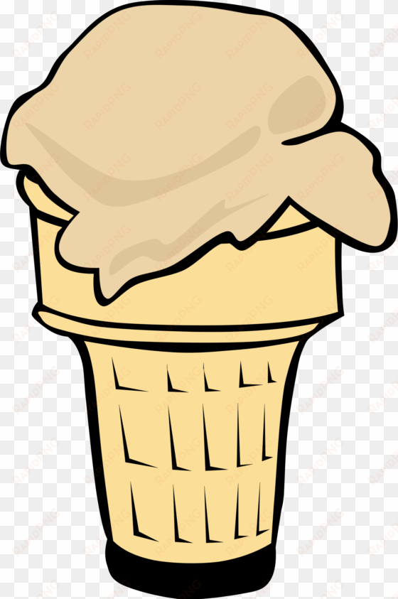 fast food, dessert, ice cream cone, single - one scoop ice cream clipart