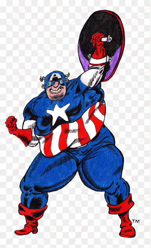 fat captain america - captain america easy to draw