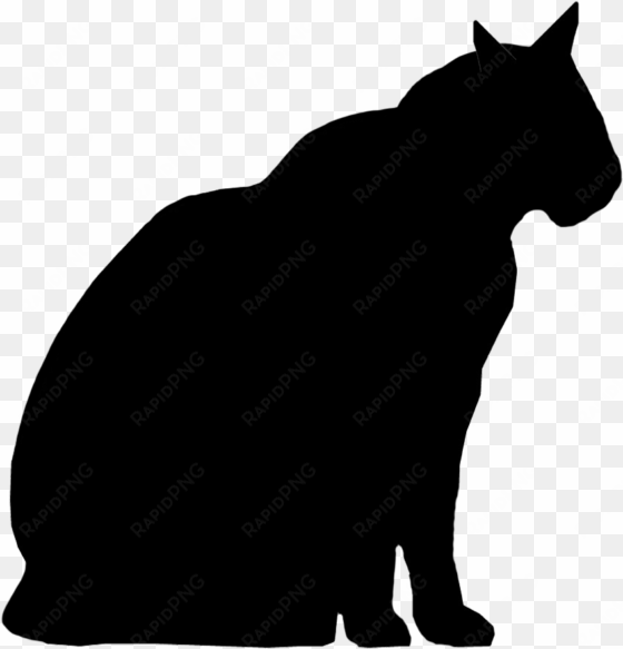 fat cat silhouette at getdrawings - male cat silhouette