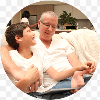 father helping son to read - the reading mountain