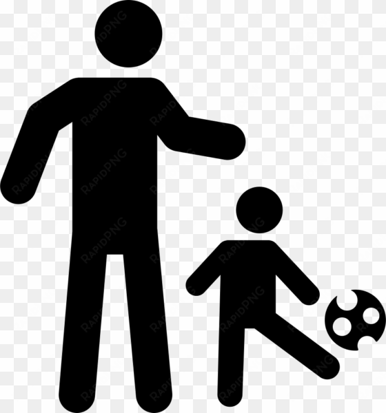 father playing soccer with his son comments - father son icon transparent