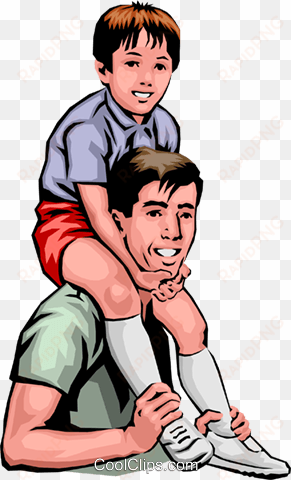 father & son royalty free vector clip art illustration - clip art father son