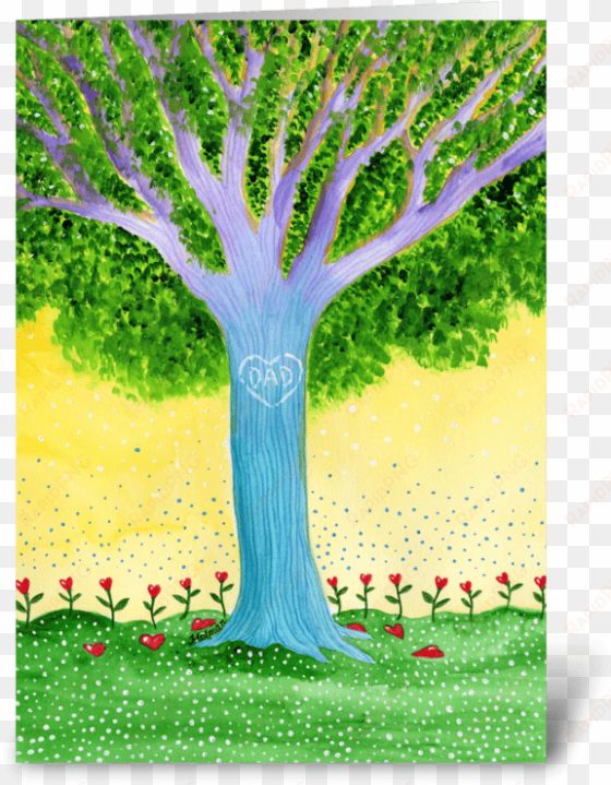 father's day dad tree greeting card - father