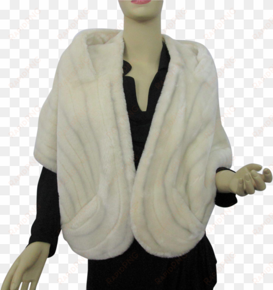 faux fur shrug stole vintage 1940s old hollywood glam - scarf