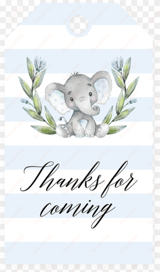 Favor Tag Printable For Boy Baby Shower By Littlesizzle - Template Girl Baby Shower Invitations Elephants transparent png image